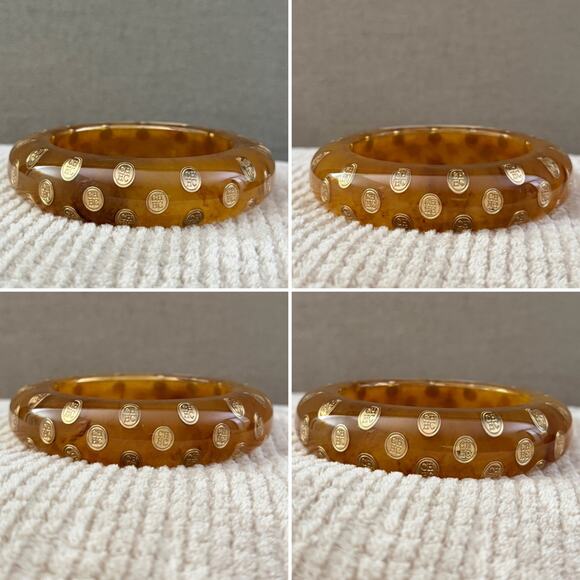 Carolina Herrera Vintage Resin Chunky Bangle Bracelet - Picture 3 of 3